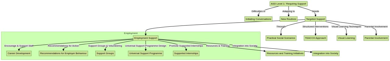 Flowchart: Social Communication Challenges and Support for Autism Spectrum Disorder (ASD) Level 1