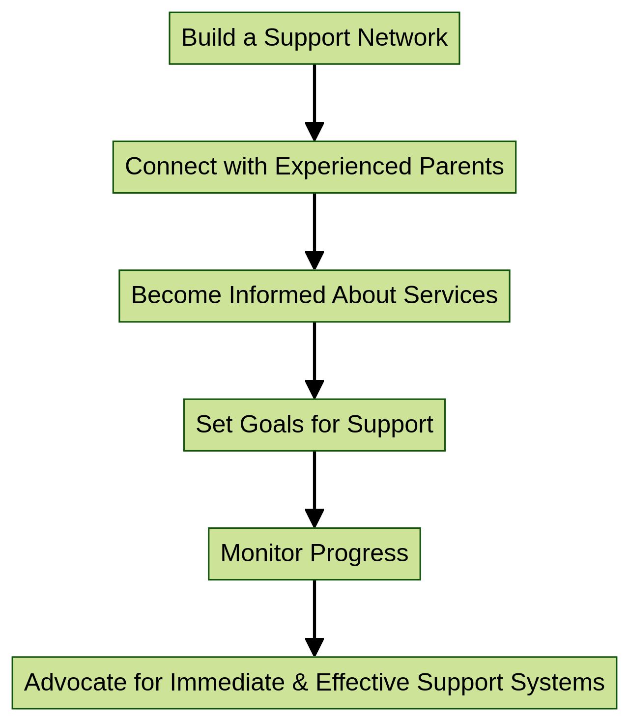 Flowchart: Steps for Parent Advocates to Support Daughters with Autism