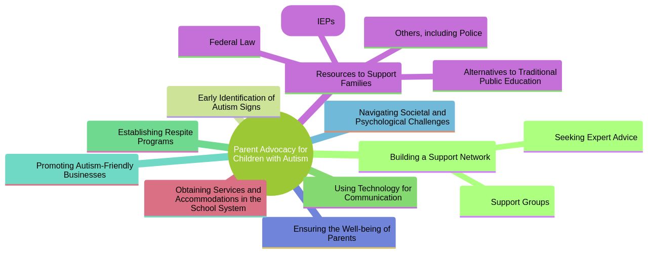 The Mind Map of Parent Advocacy for Children with Autism