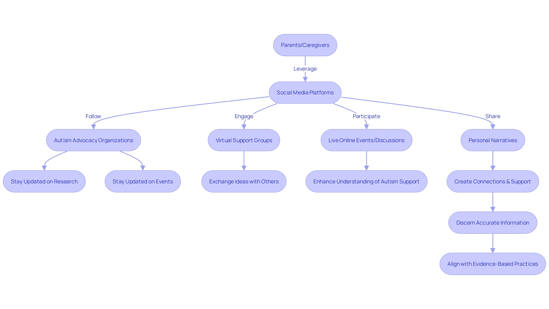 Flowchart: Navigating Autism Support on Social Media