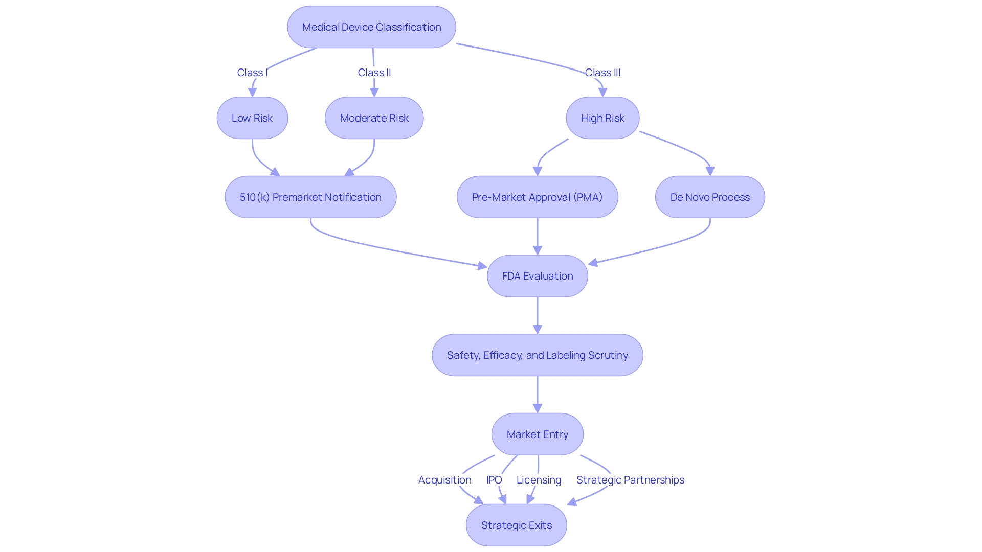 Flowchart: Medical Device Regulatory Process