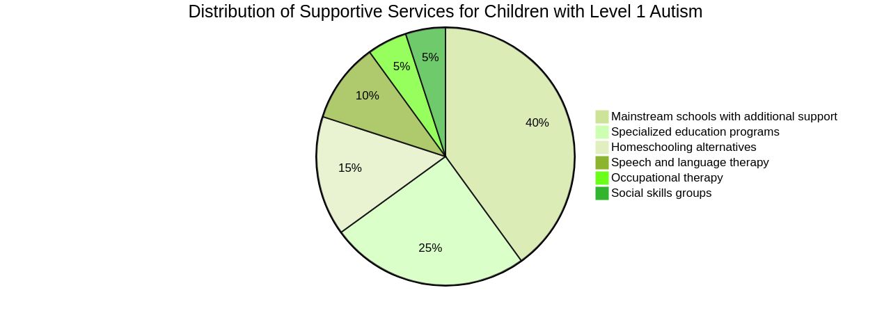 Distribution of Supportive Services for Children with Level 1 Autism