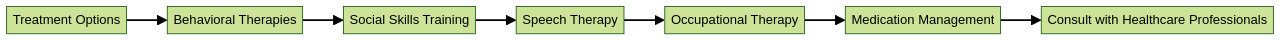 Flowchart of Autism Spectrum Disorder Treatment Options