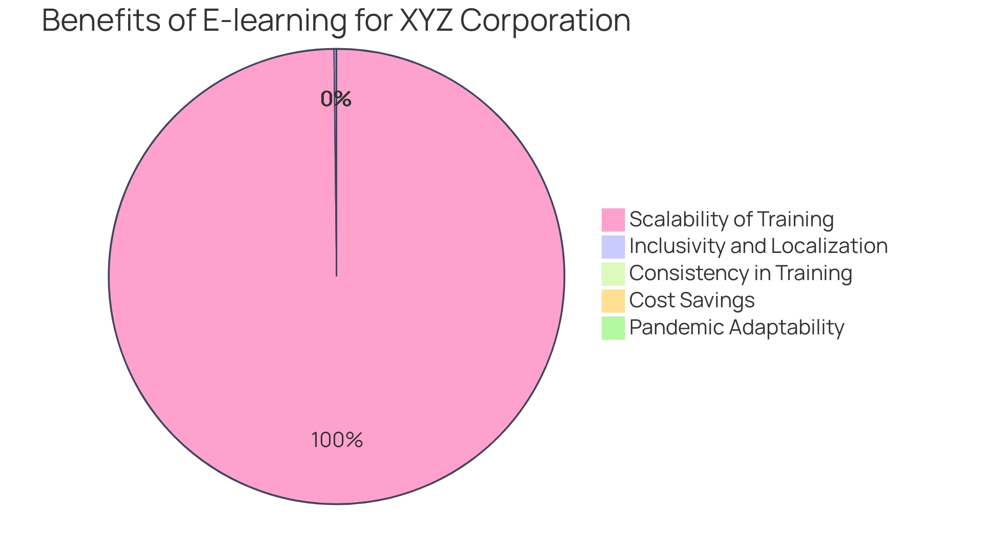 Proportional Distribution of E-Learning Benefits at XYZ Corporation