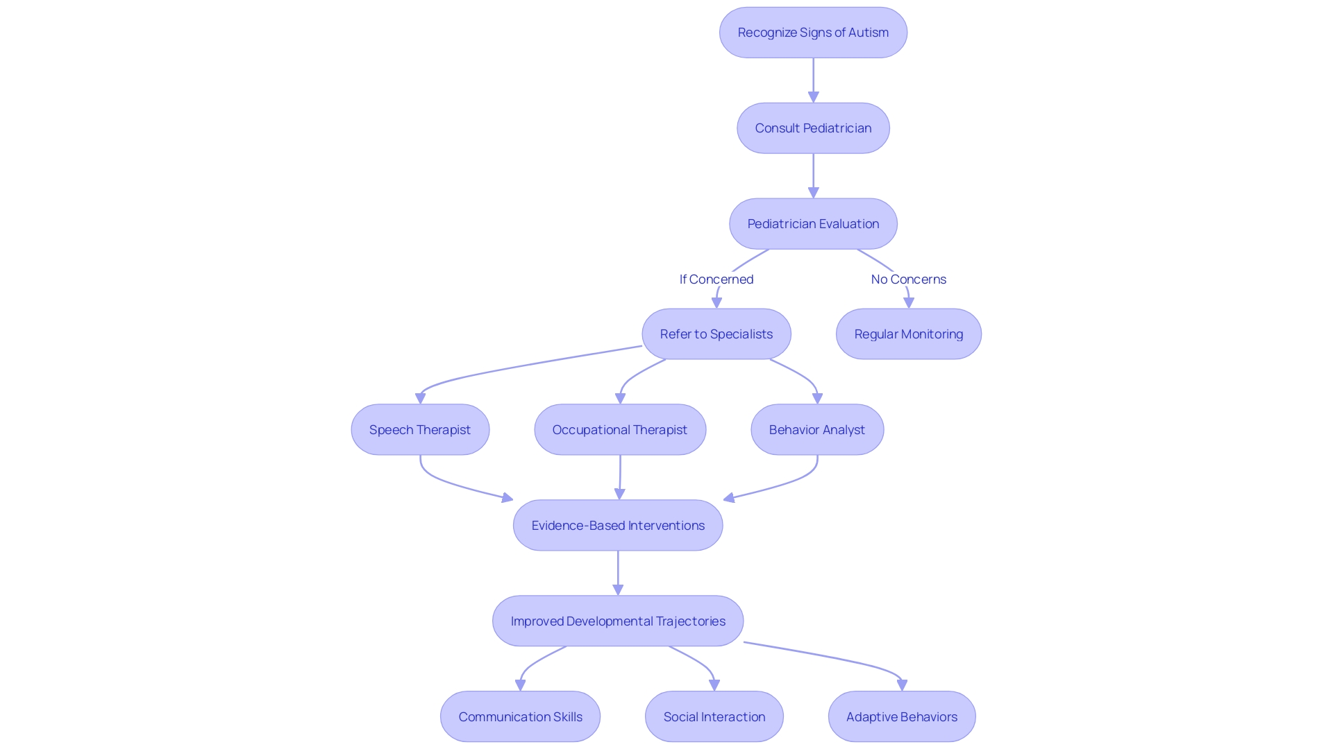 Flowchart: Recognizing and Addressing Autism in Children