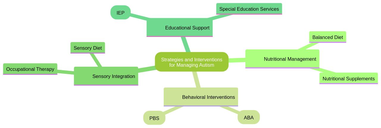 Mind Map of Autism Management Strategies