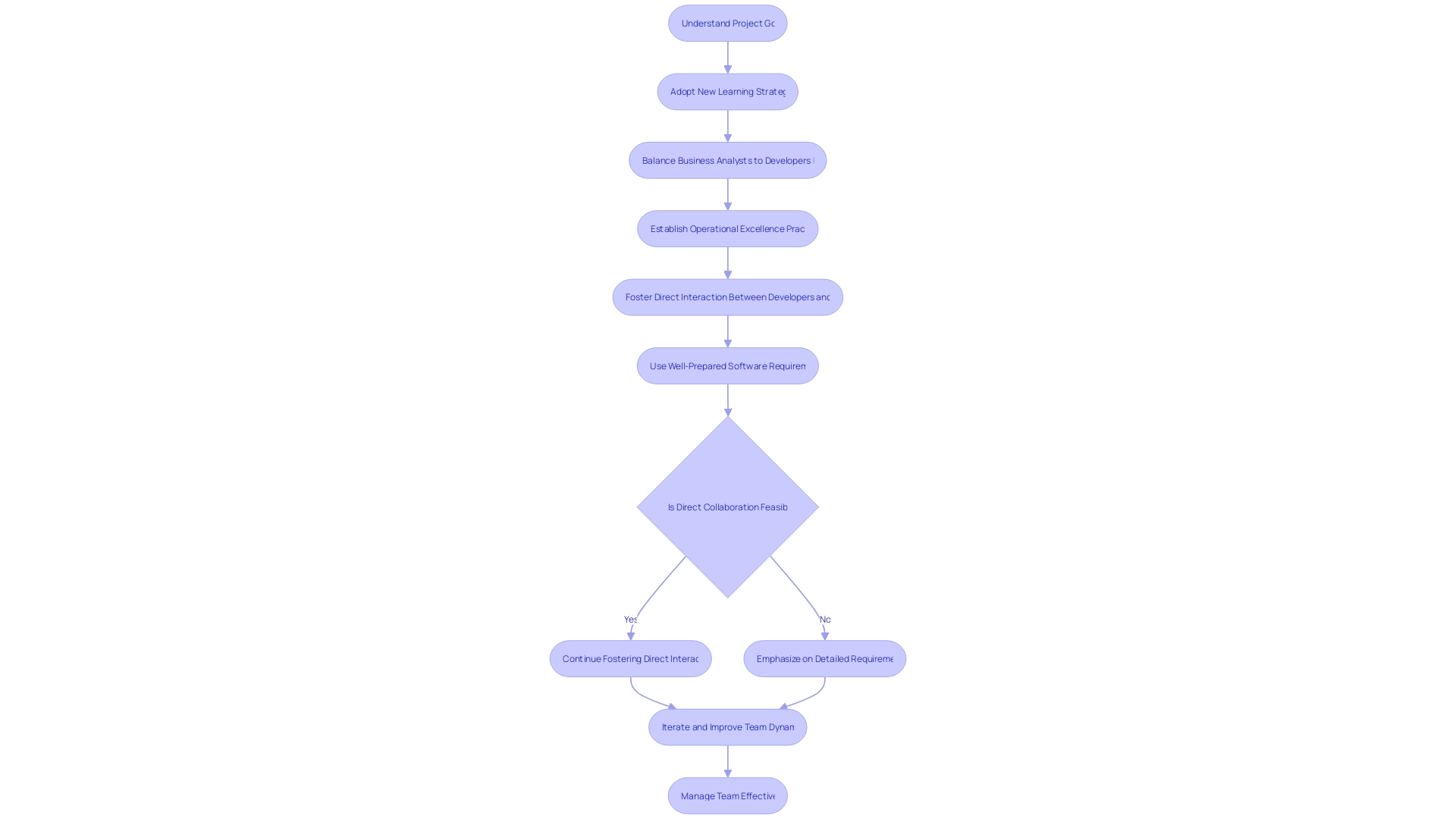 Flowchart for Effective Application Development Team Management