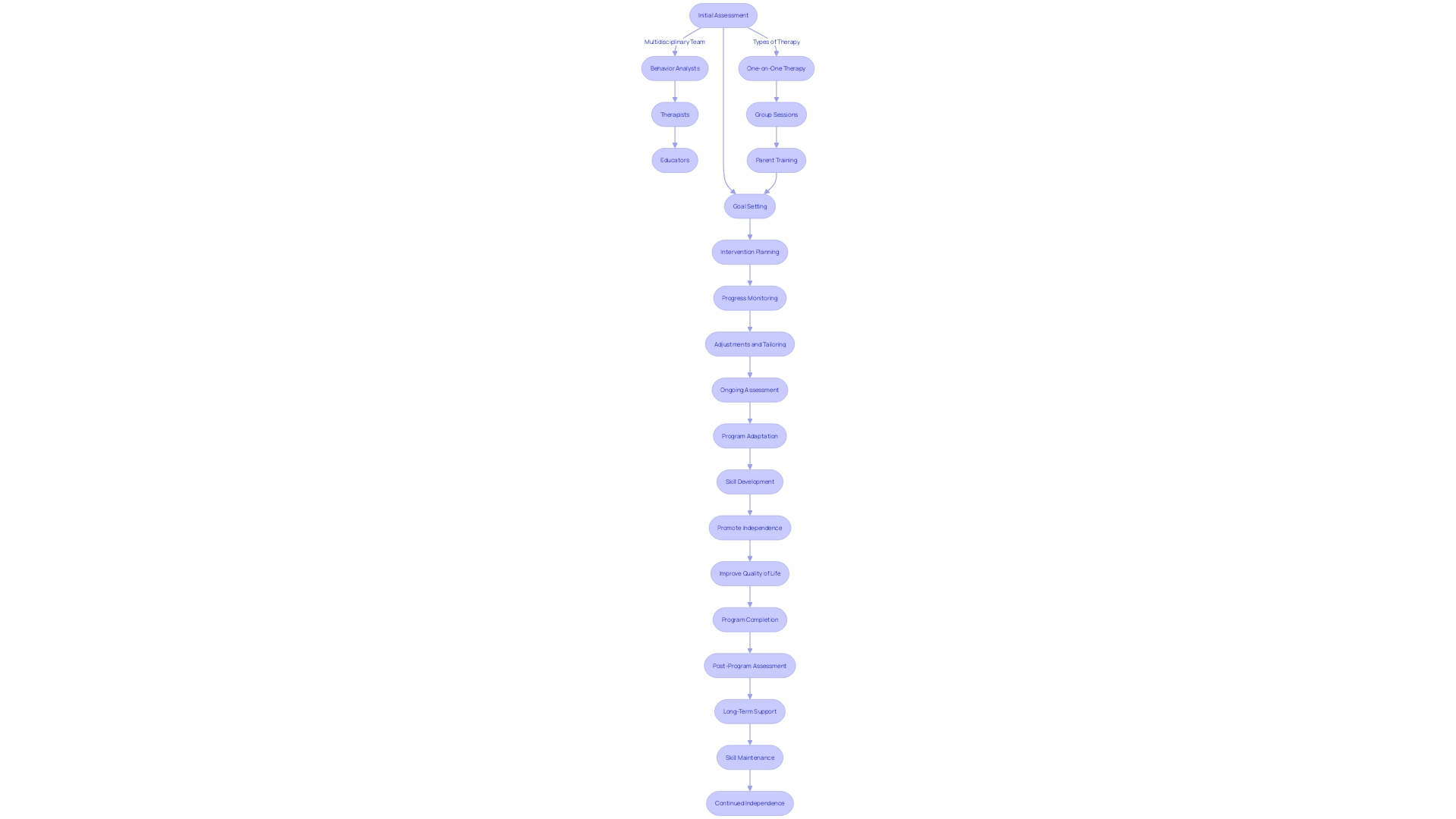 Flowchart: ABA Therapy Program Process